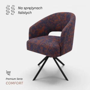 Designerskie krzesło Como Comfort w tkaninie Amaris